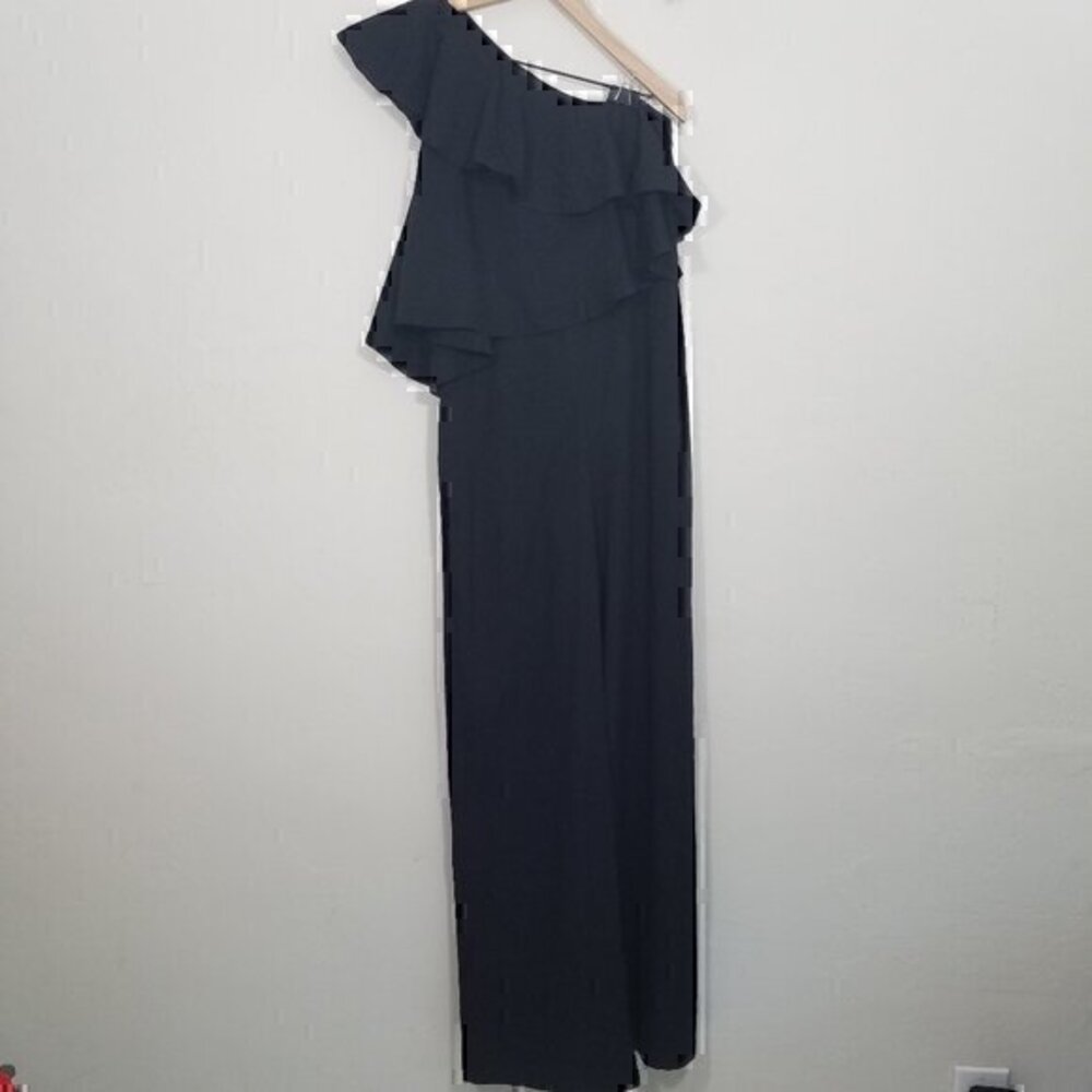 NWT Boohoo One Shoulder Occasion Jumpsuit Black US Size 4